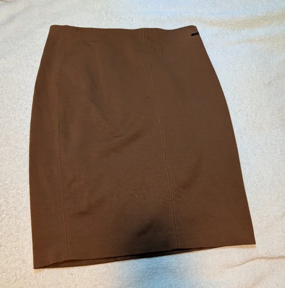 Tahari Women's Brown Pencil Skirt - Picture 1 of 8